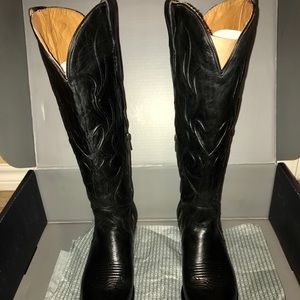 Lucchese Peri Tall Black Boots Size 9 NIB $395